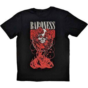 Baroness Unisex Adult Fleur Skull T-Shirt / Black
